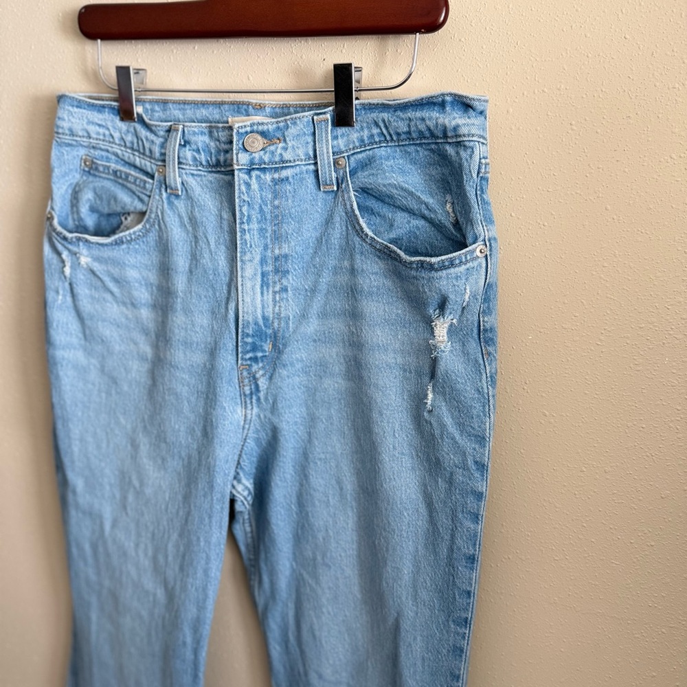 Levi’s 70s High Flare Jeans Light Wash Distressed Sz 31 - Picture 3 of 7